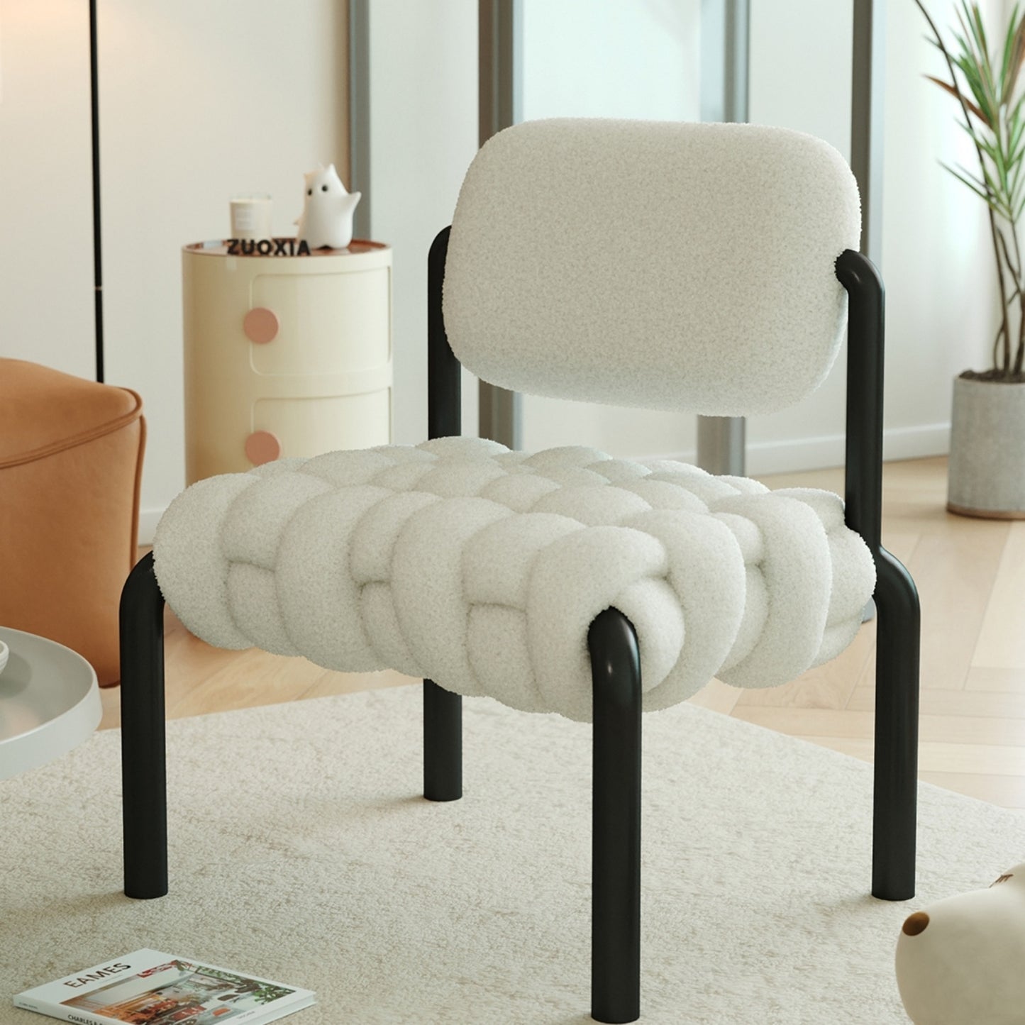 AAF Furniture Luxury Sheep Shaped Accent Armchair for Living Room
