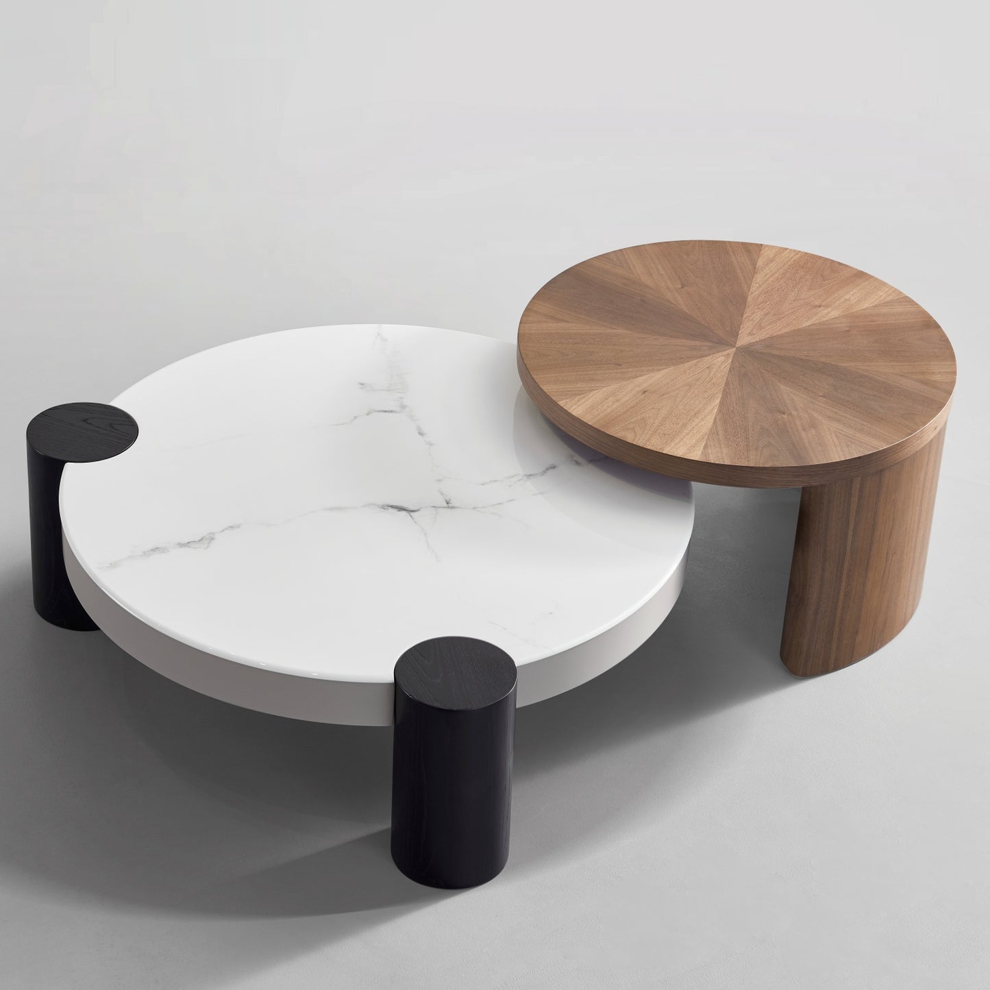 AAF FURNITURE Space-Saving Nesting Table Set for Modern Living Room