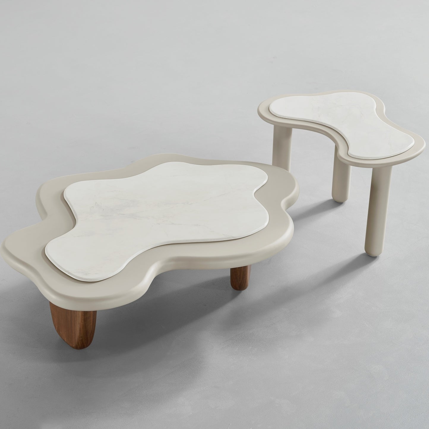 AAF FURNITURE Space-Saving Nesting Table Set for Modern Living Room