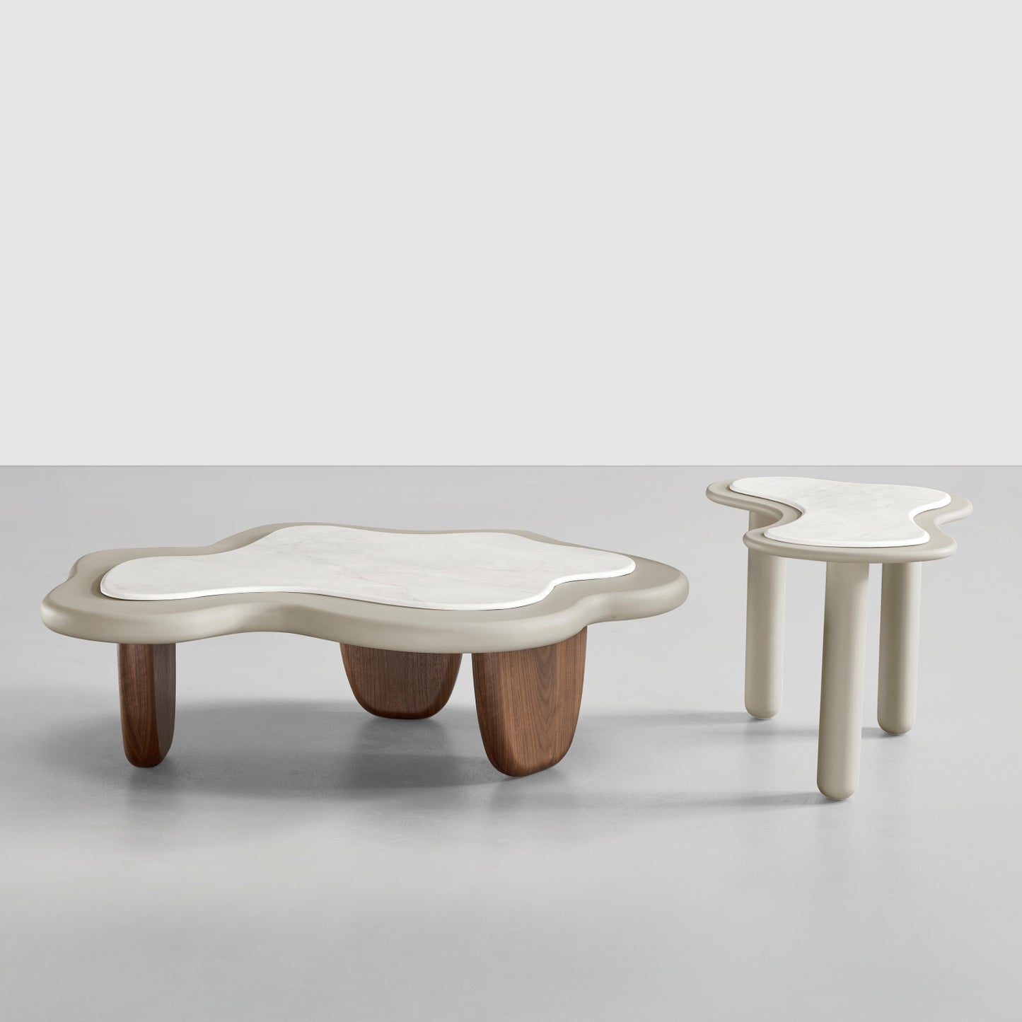 AAF FURNITURE Space-Saving Nesting Table Set for Modern Living Room