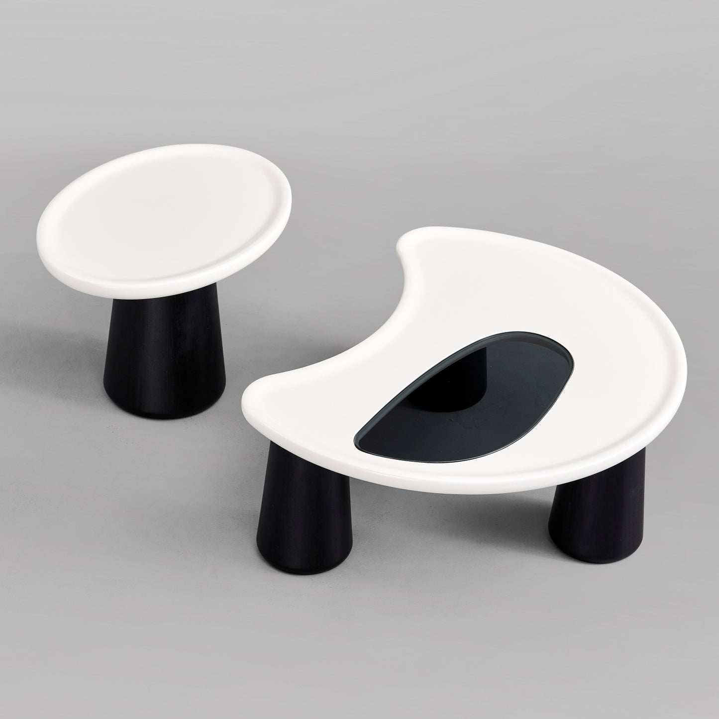 AAF FURNITURE Space-Saving Nesting Table Set for Modern Living Room