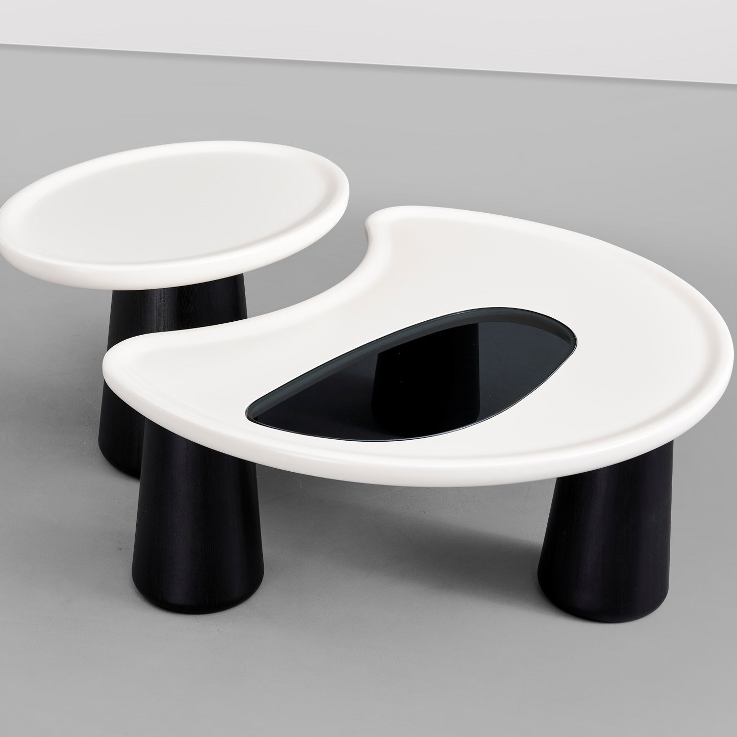AAF FURNITURE Space-Saving Nesting Table Set for Modern Living Room
