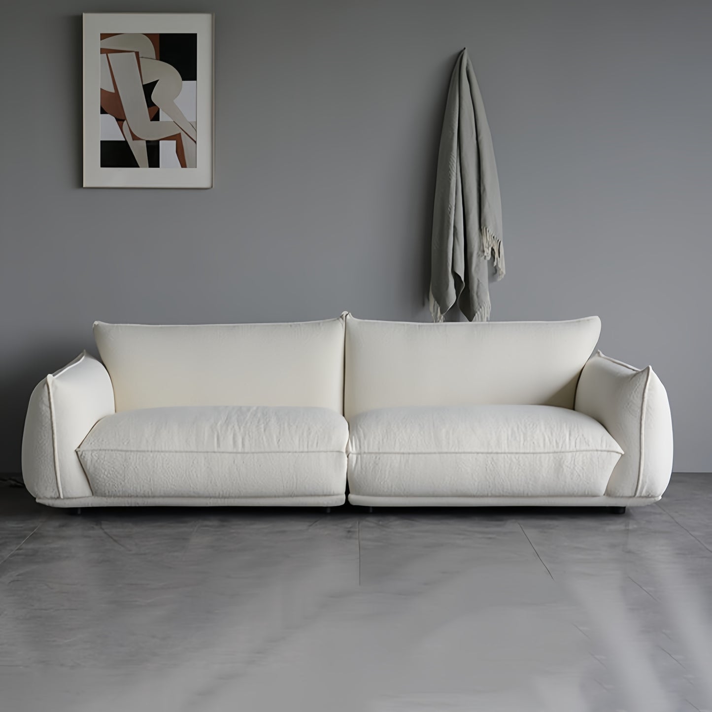 AAF FURNITURE Light Luxury Fabric Cloud Shaped Sofa set for Livingroom