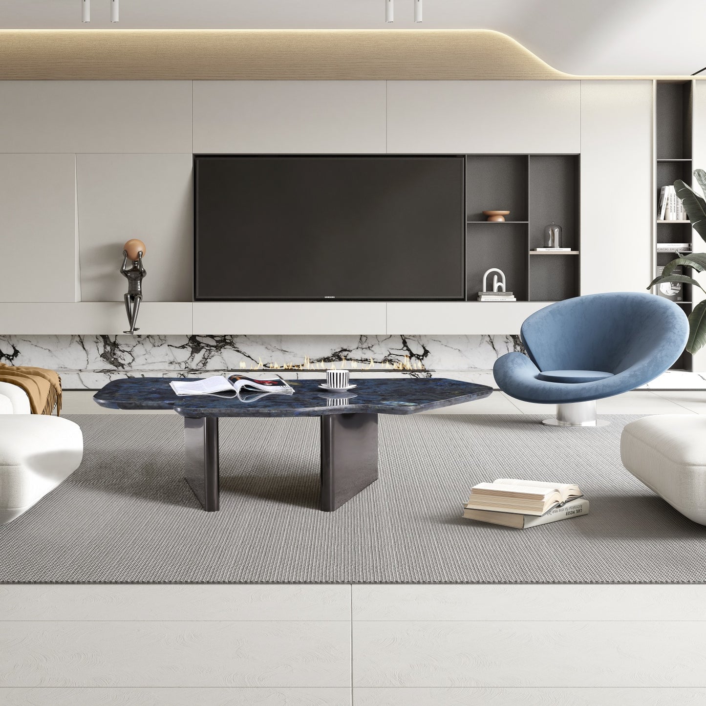 AAF FURNITURE Space-Saving Nesting Table Set for Modern Living Room