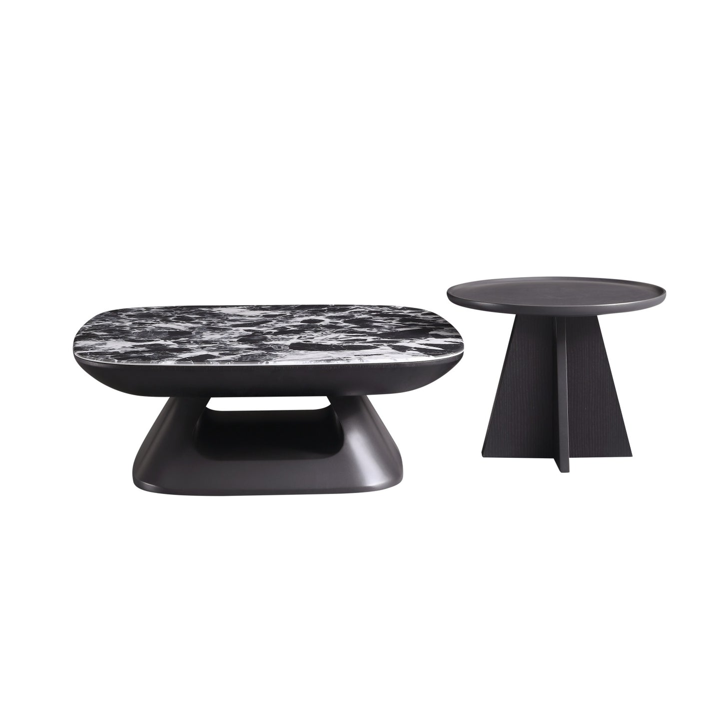 AAF FURNITURE Space-Saving Nesting Table Set for Modern Living Room