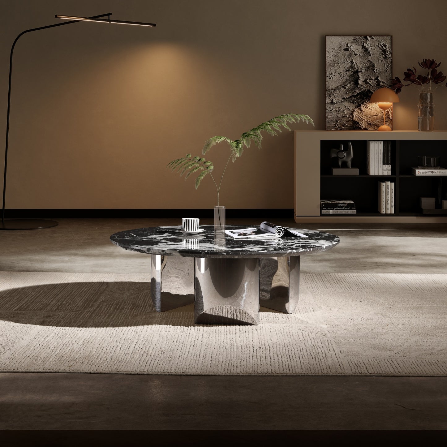 AAF FURNITURE Space-Saving Nesting Table Set for Modern Living Room