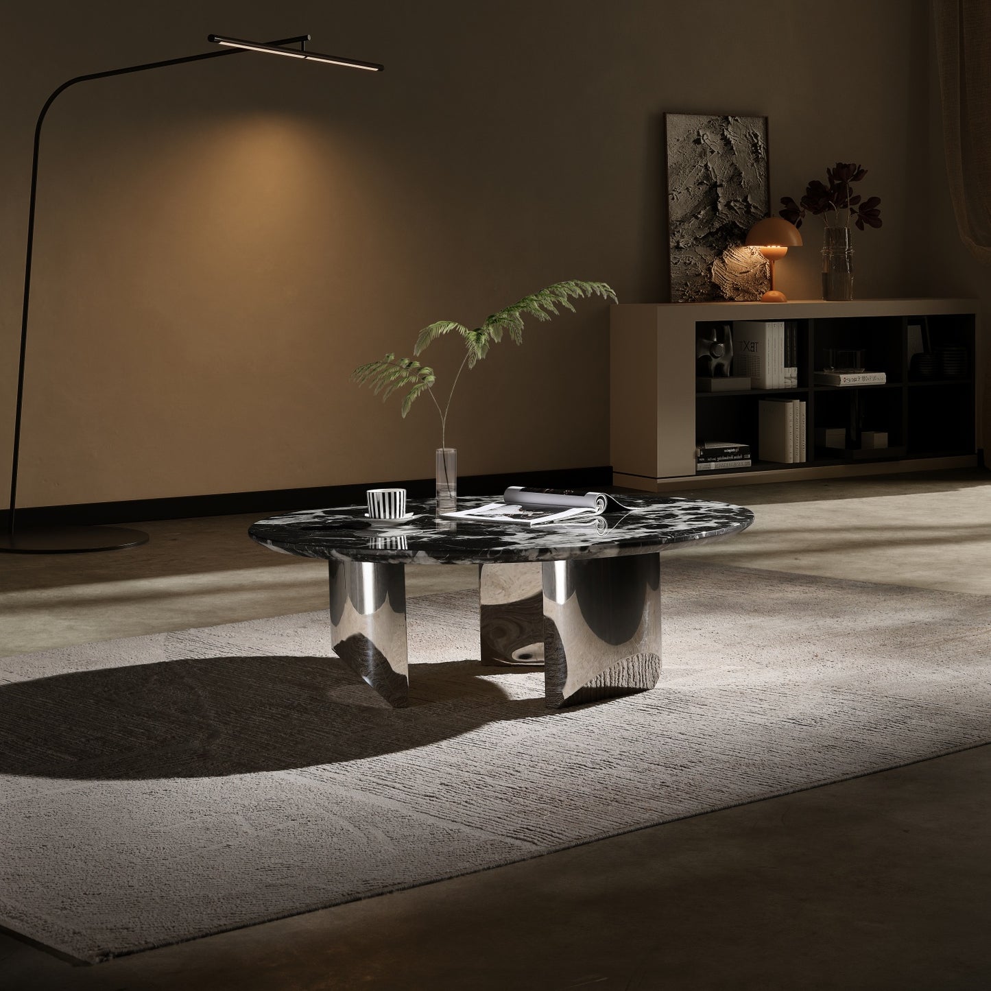AAF FURNITURE Space-Saving Nesting Table Set for Modern Living Room