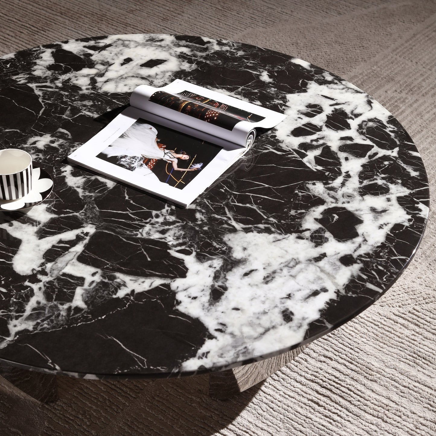 AAF FURNITURE Space-Saving Nesting Table Set for Modern Living Room