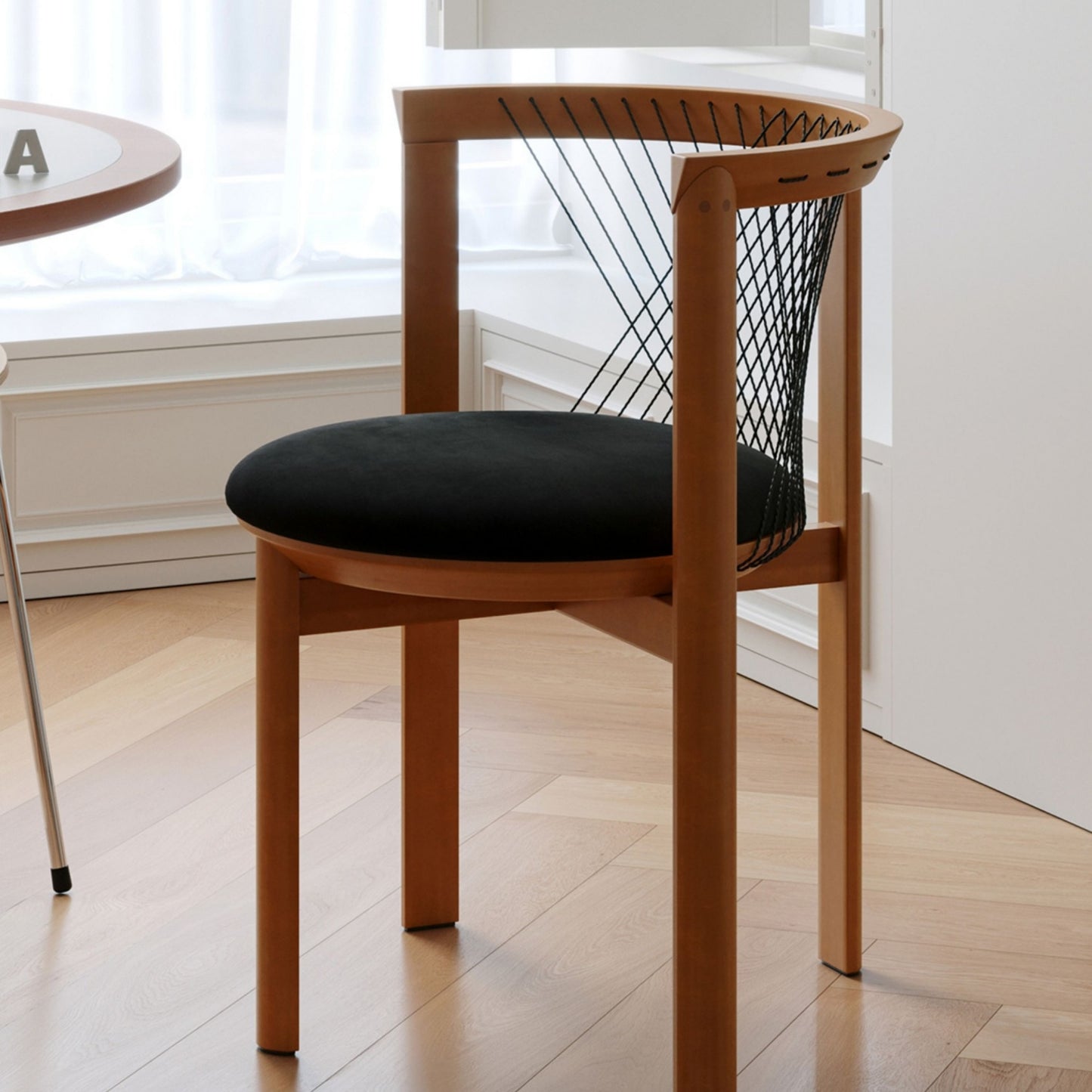 AAF Furniture Luxury Harp Shaped Armchair for Living Room Dining Room