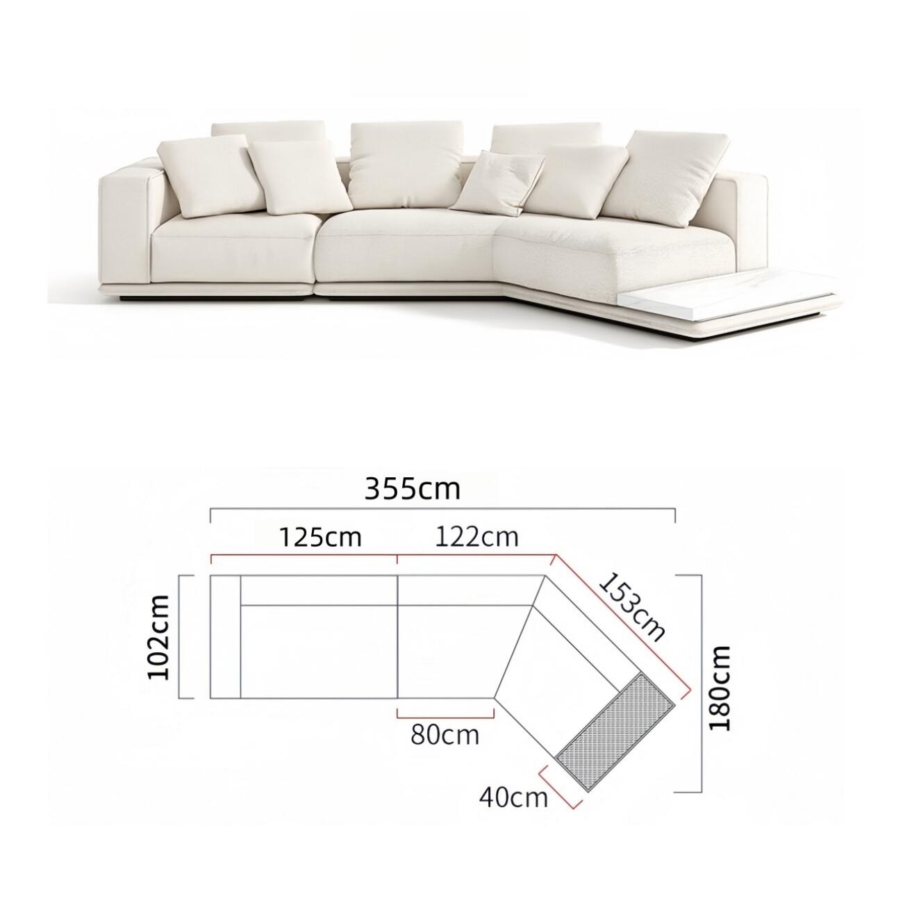 AAF Furniture Light Luxury Linen Cotton Fabric Cloud Shaped Sofa set for Livingroom