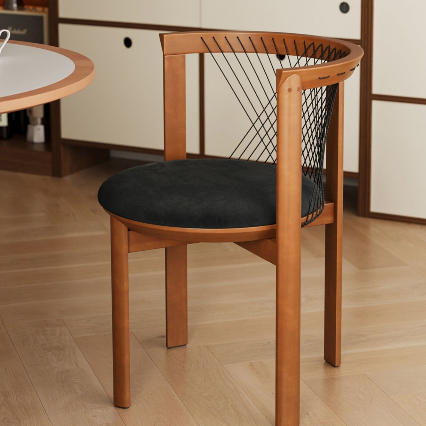 AAF Furniture Luxury Harp Shaped Armchair for Living Room Dining Room