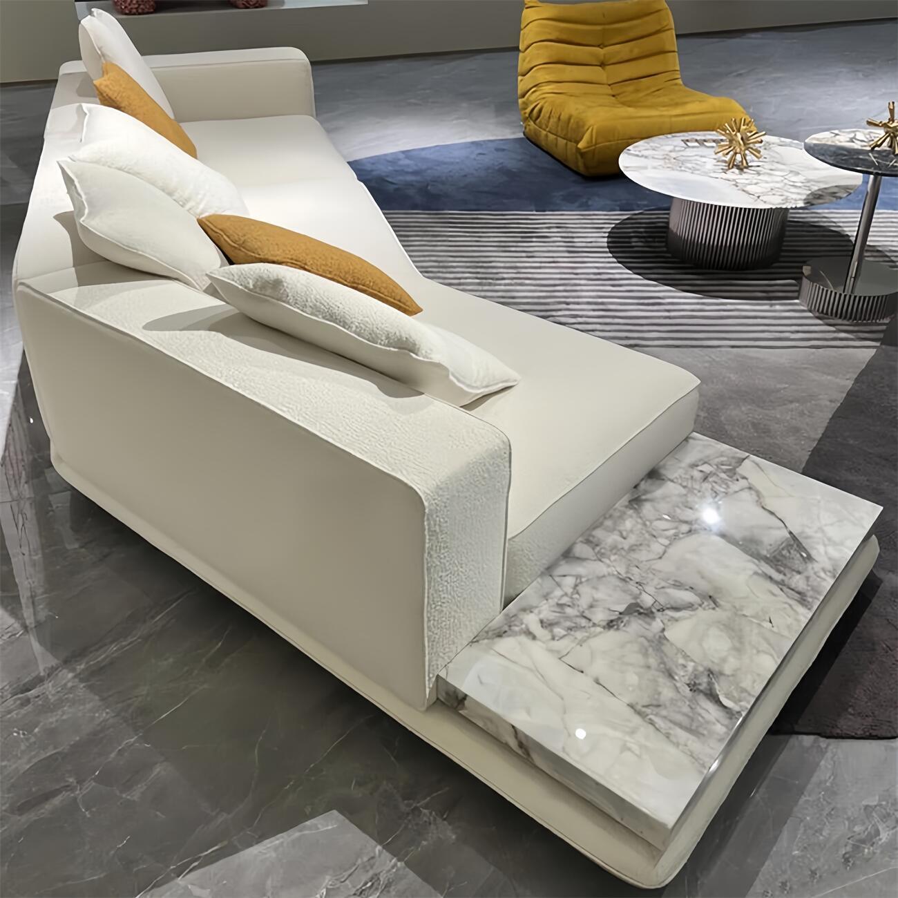 AAF Furniture Light Luxury Linen Cotton Fabric Cloud Shaped Sofa set for Livingroom
