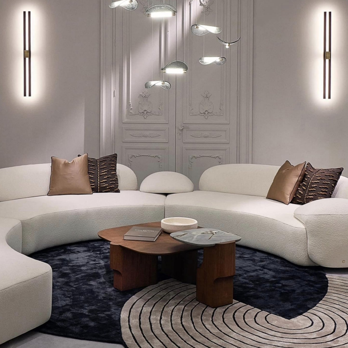 AAF FURNITURE Space-Saving Nesting Table Set for Modern Living Room
