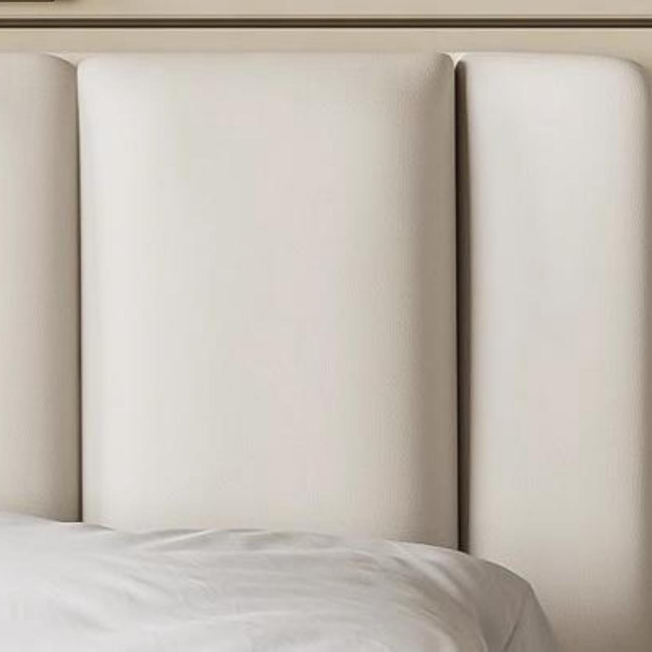 AAF Furniture Light Luxury Modern Leather Wrap Bed Frame for Bedroom Without Mattress