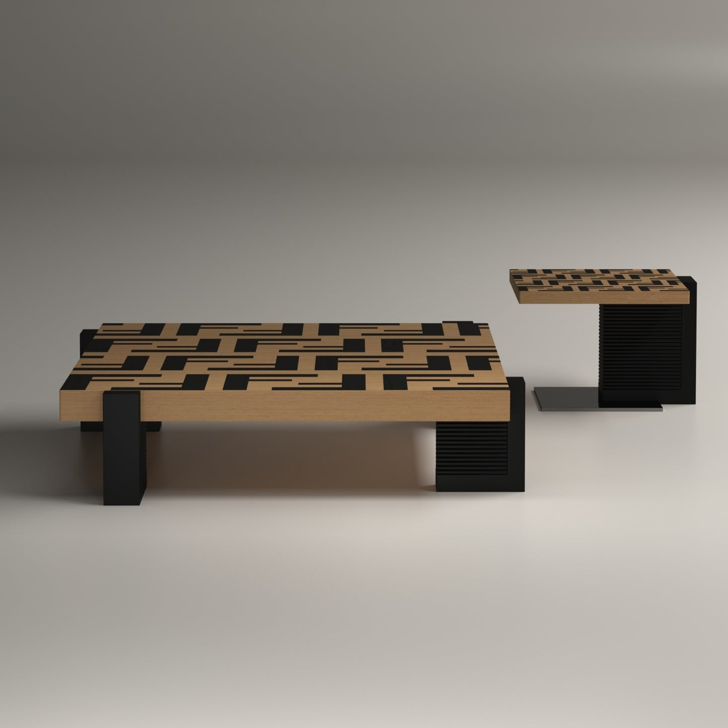 AAF FURNITURE Space-Saving Nesting Table Set for Modern Living Room