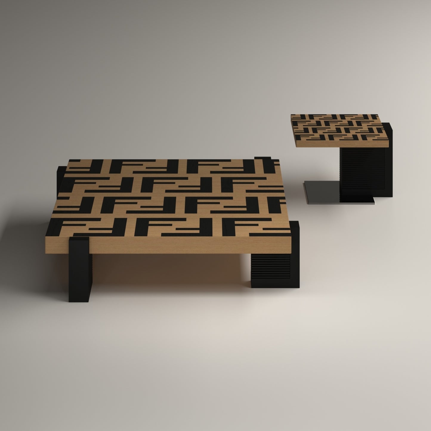 AAF FURNITURE Space-Saving Nesting Table Set for Modern Living Room