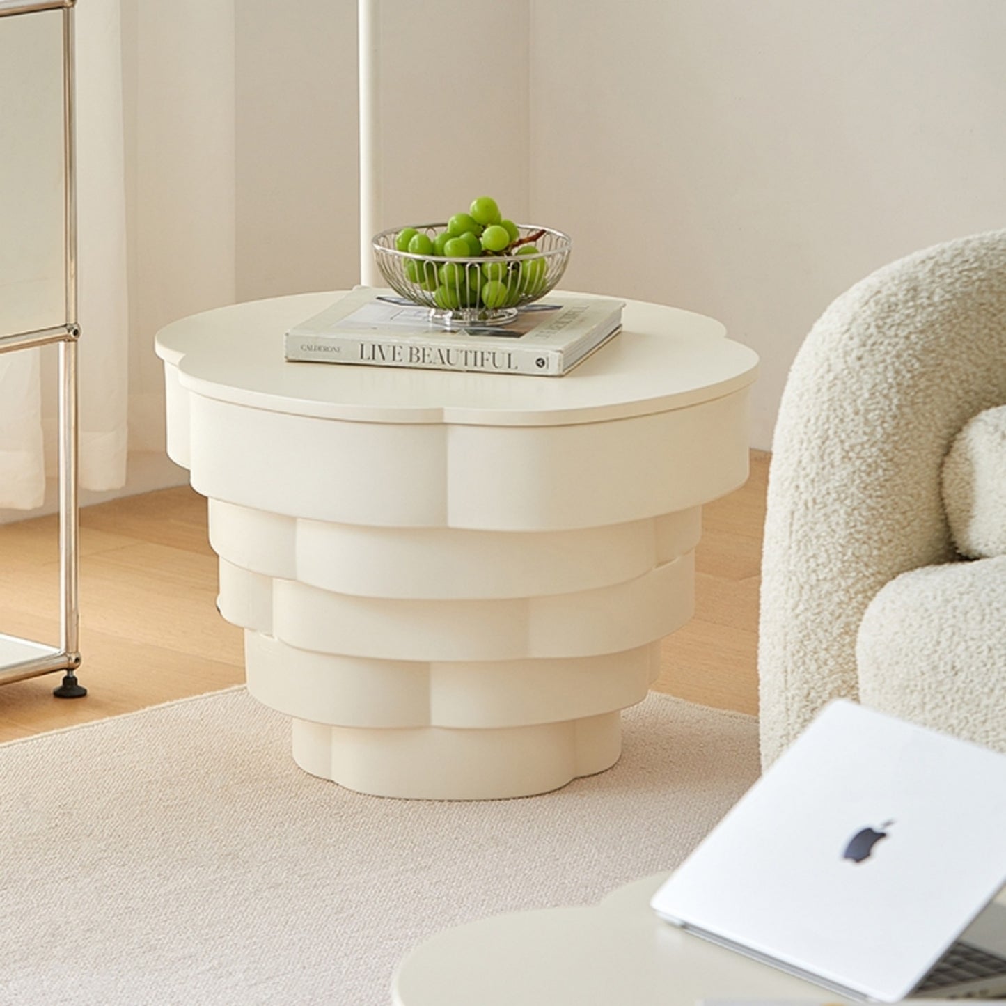 AAF FURNITURE Space-Saving Nesting Table Set for Modern Living Room