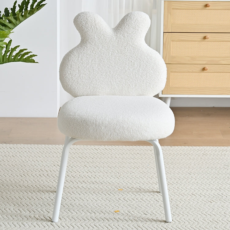 AAF Furniture Plush White Rabbit Shaped Accent Armchair for Living Room