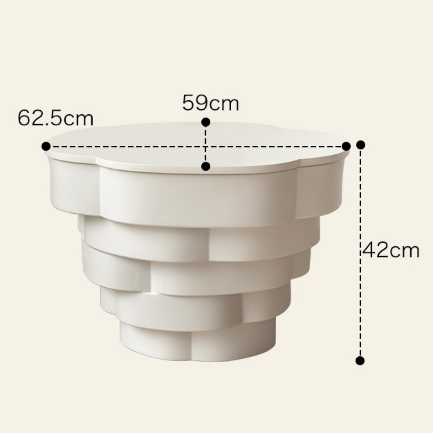 AAF FURNITURE Space-Saving Nesting Table Set for Modern Living Room