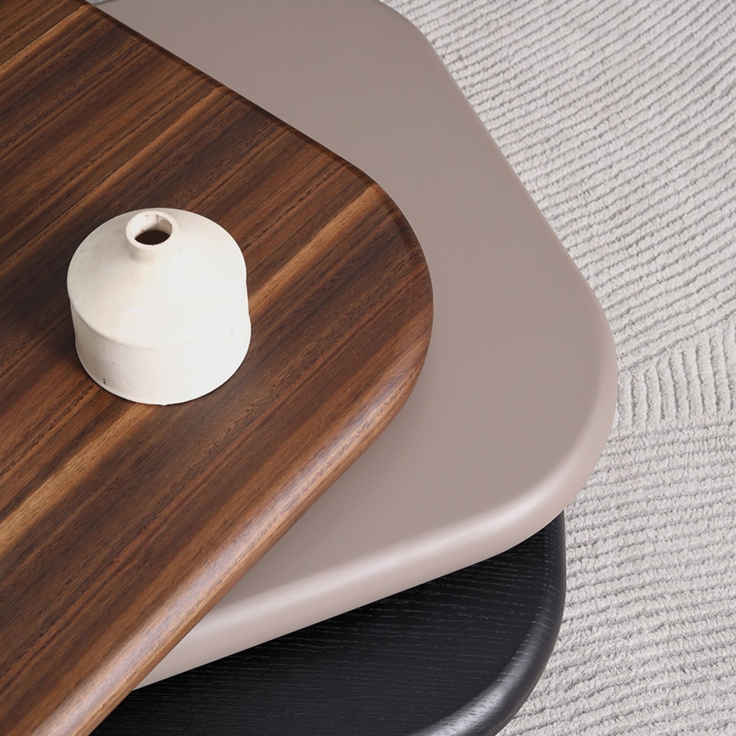 AAF FURNITURE Space-Saving Nesting Table Set for Modern Living Room