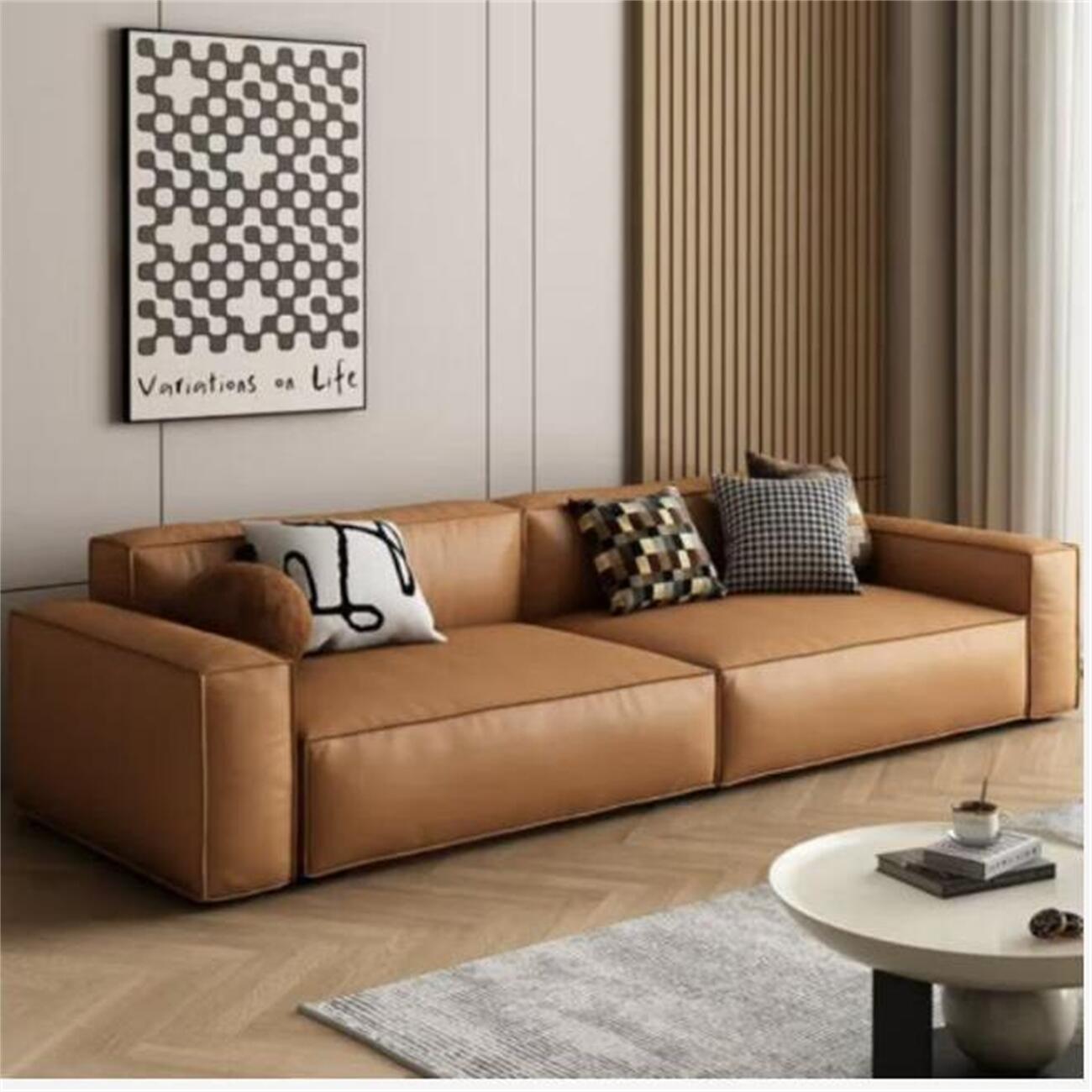 Load video: AAF Furniture Modular PU Leather Sofa for Living Room
