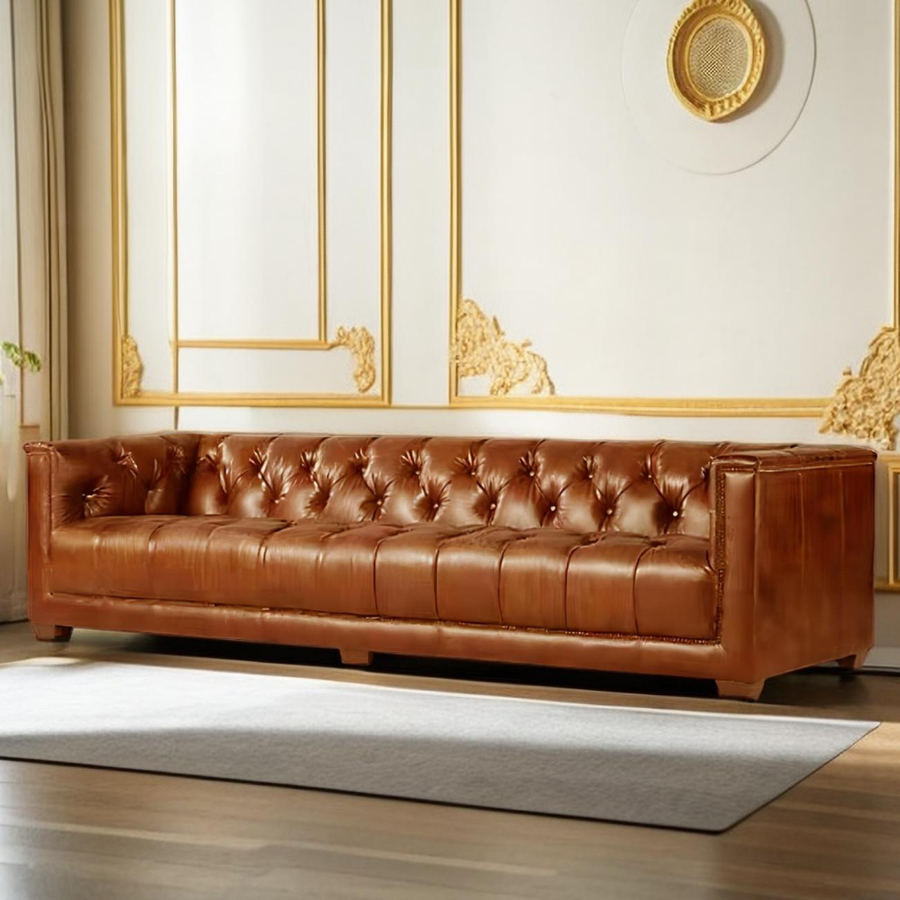 Load video: AAF Furniture PU Leather Modular Sofa Set Brown for Living Room