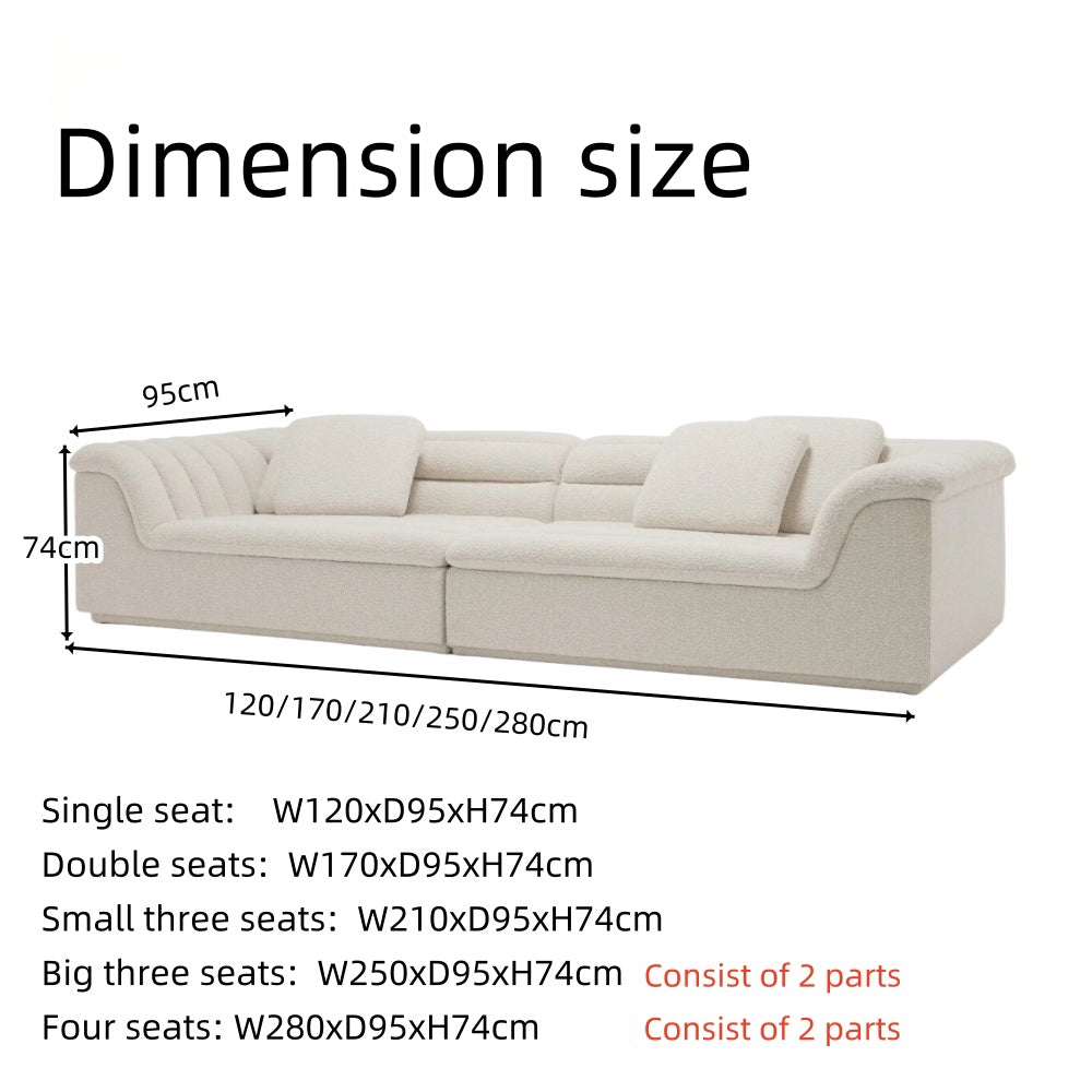 AAF Furniture Fleece Fabric Overstuffed Multifunction Cloud shaped Sofa Chair set for Livingroom Office