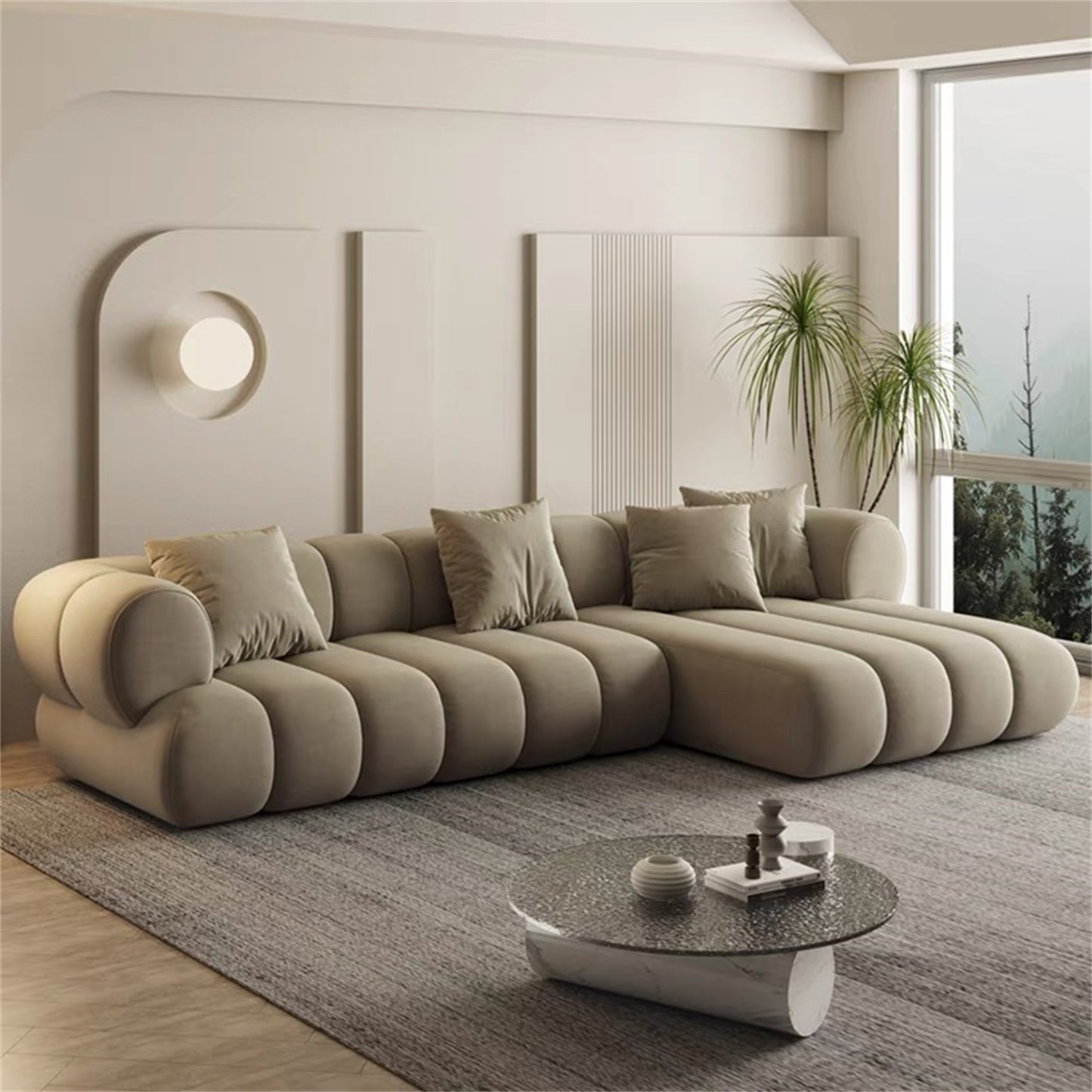 AAF Furniture Fleece Fabric Overstuffed Multifunction Sofa set for Livingroom Office