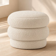 AAF Boucle 3‑Tier Round Stacked Stool for Living Room