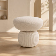 AAF Boucle Mushroom Shape Accent Stool for Living Room