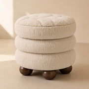 AAF Boucle 3‑Tier Round Stacked Stool for Living Room
