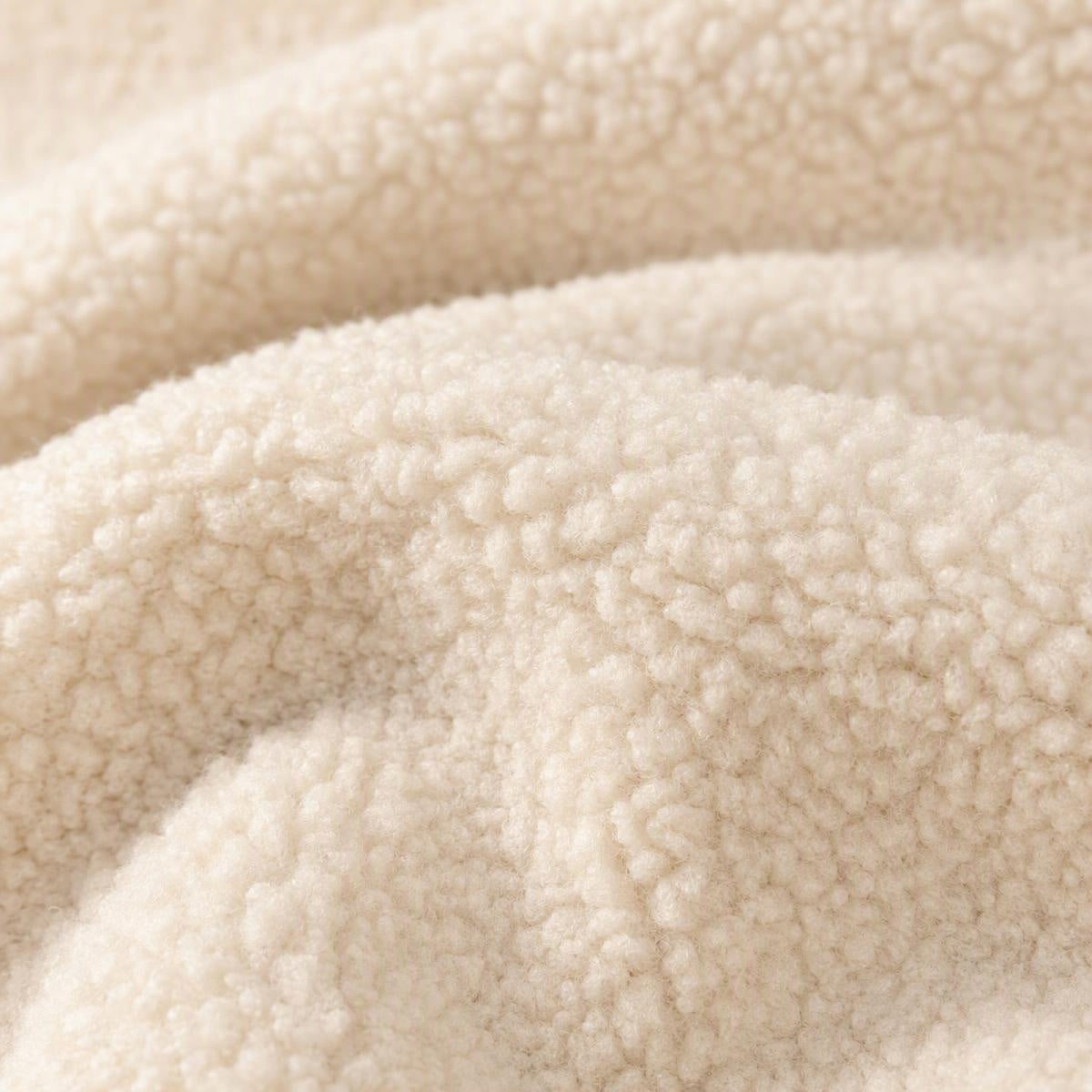 AAF Boucle Textured Cube Stool for Living Room