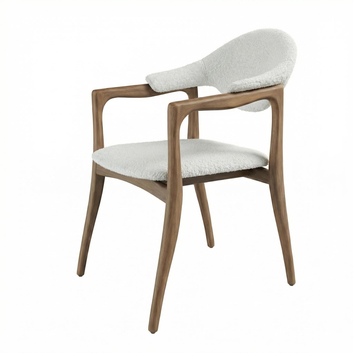 AAF Draped Sherpa Chair Cream Sculptural UAE