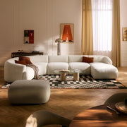 Beige Arc Sofa Set Modular Cloud Cushion - Sectional Couch UAE