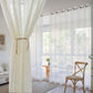 2 Panels Sheer Color Chiffon Tulle Light Window Textile Curtains Drapes for Bedroom Livingroom