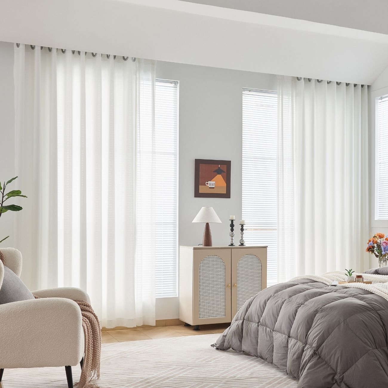 2 Panels Sheer Color Chiffon Tulle Light Window Textile Curtains Drapes for Bedroom Livingroom