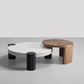 AAF FURNITURE Space-Saving Nesting Table Set for Modern Living Room