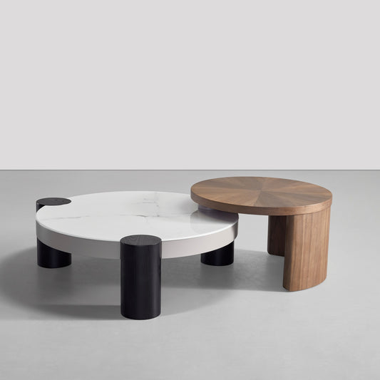 AAF FURNITURE Space-Saving Nesting Table Set for Modern Living Room
