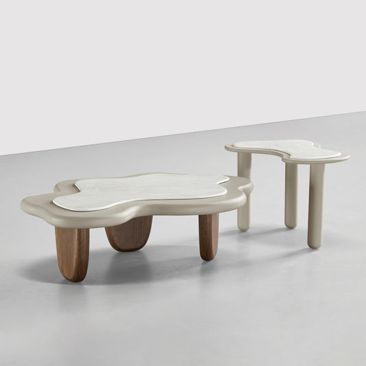 AAF FURNITURE Space-Saving Nesting Table Set for Modern Living Room