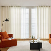 2 Panels Sheer Color Chiffon Tulle Light Window Textile Curtains Drapes for Bedroom Livingroom