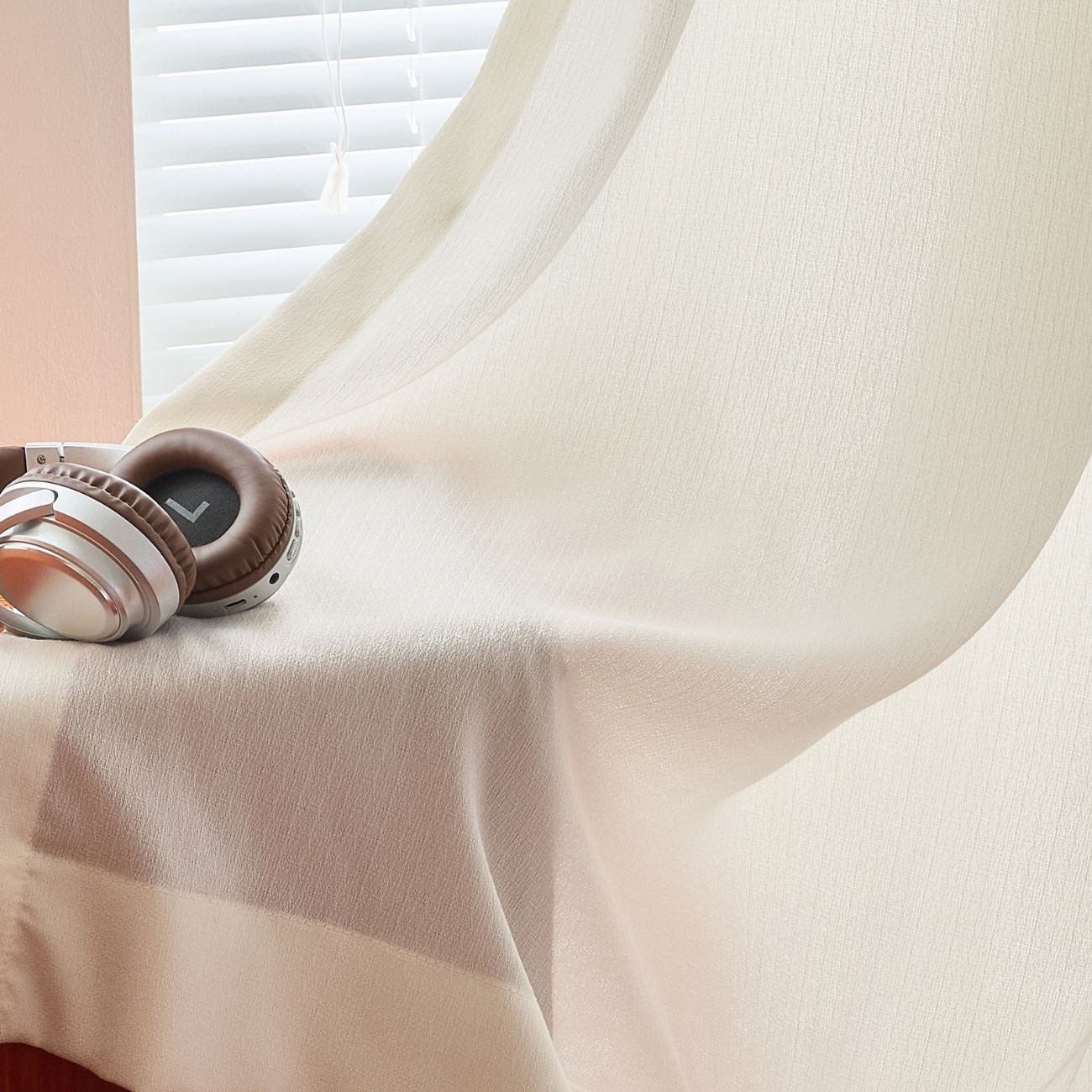 2 Panels Sheer Color Chiffon Tulle Light Window Textile Curtains Drapes for Bedroom Livingroom