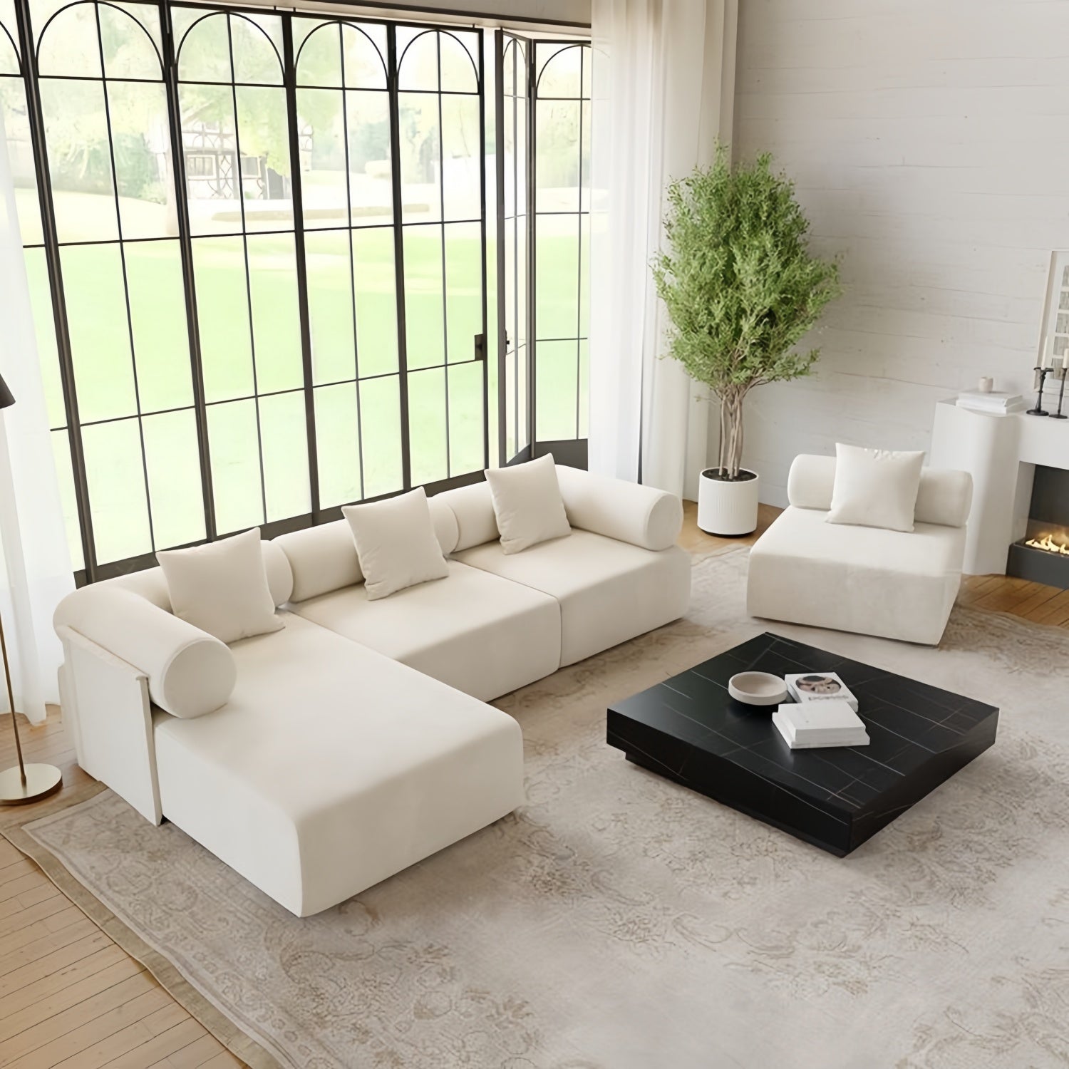 AAF Furniture Luxury Cloud Sofa Set for Living Room Dubai UAE D3
