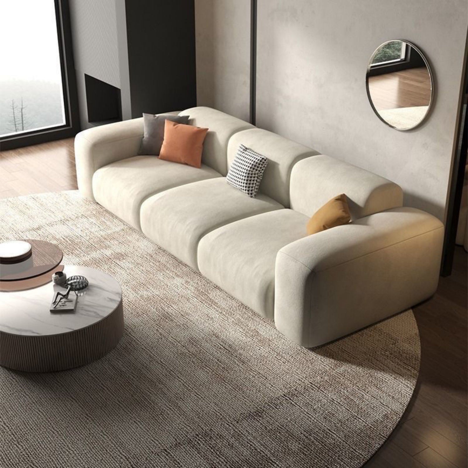 AAF Furniture Luxury Cloud Sofa Set for Living Room Dubai UAE D4