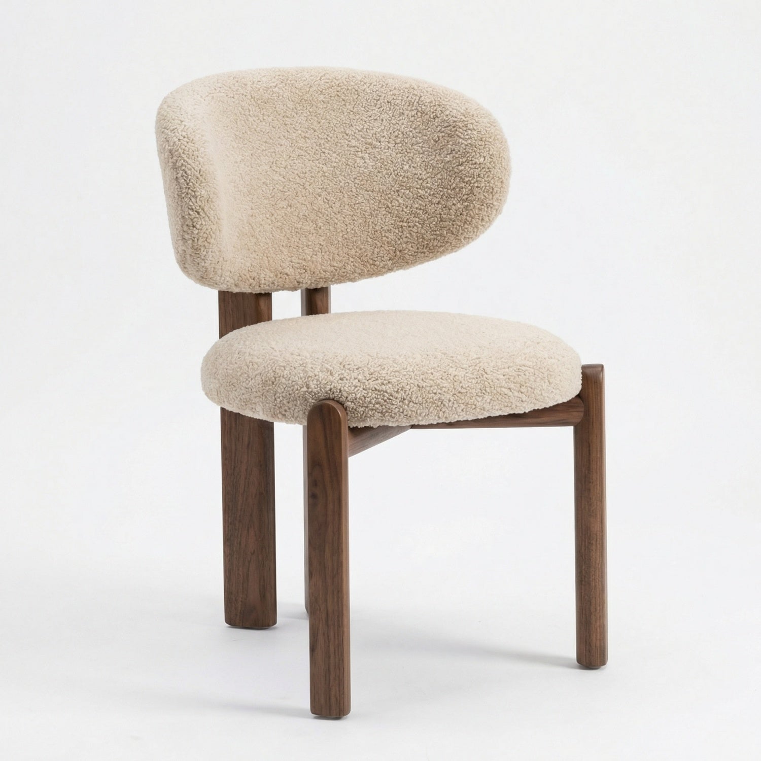 AAF S-Curve Sherpa Chair Cream Sculptural UAE
