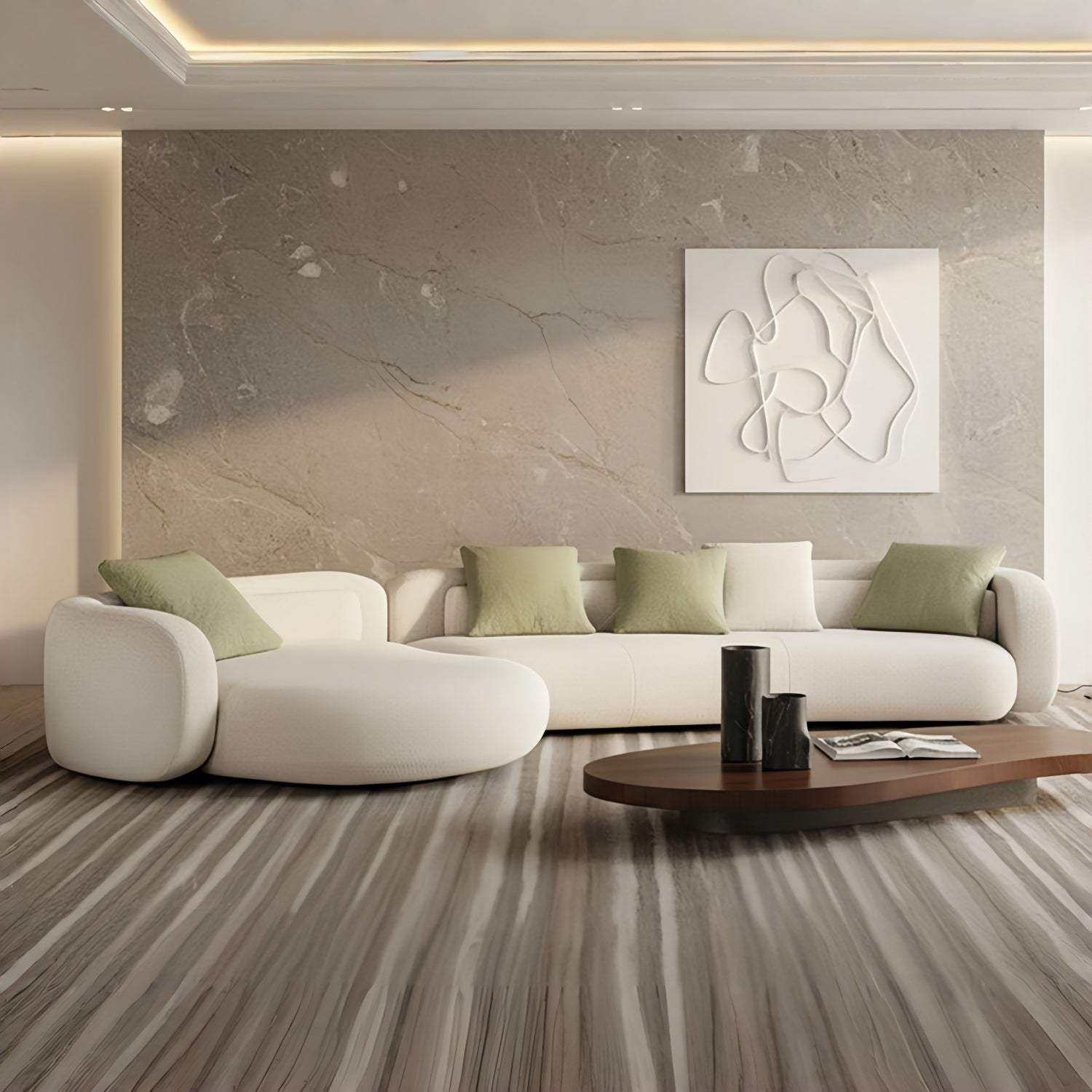 Arc Sofa Set Beige 2-5 Seater L-Shape Corner Sofa Dubai UAE