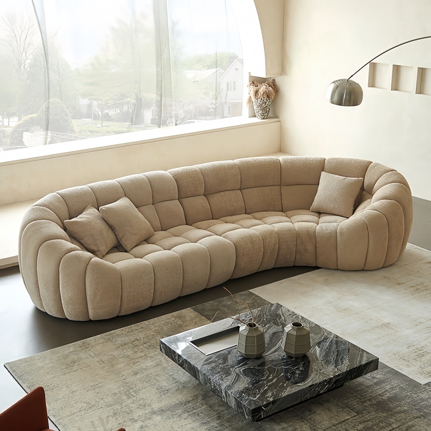 AAF Furniture Fleece Fabric Overstuffed Multifunction  Sofa  for Livingroom Office