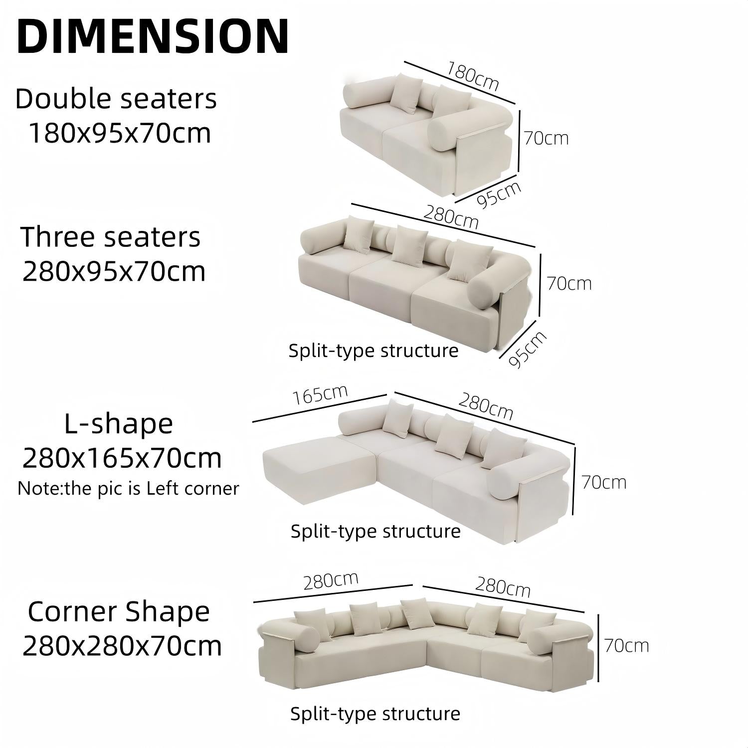 AAF Furniture Luxury Cloud Sofa Set for Living Room Dubai UAE D3