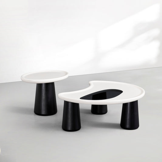 AAF FURNITURE Space-Saving Nesting Table Set for Modern Living Room