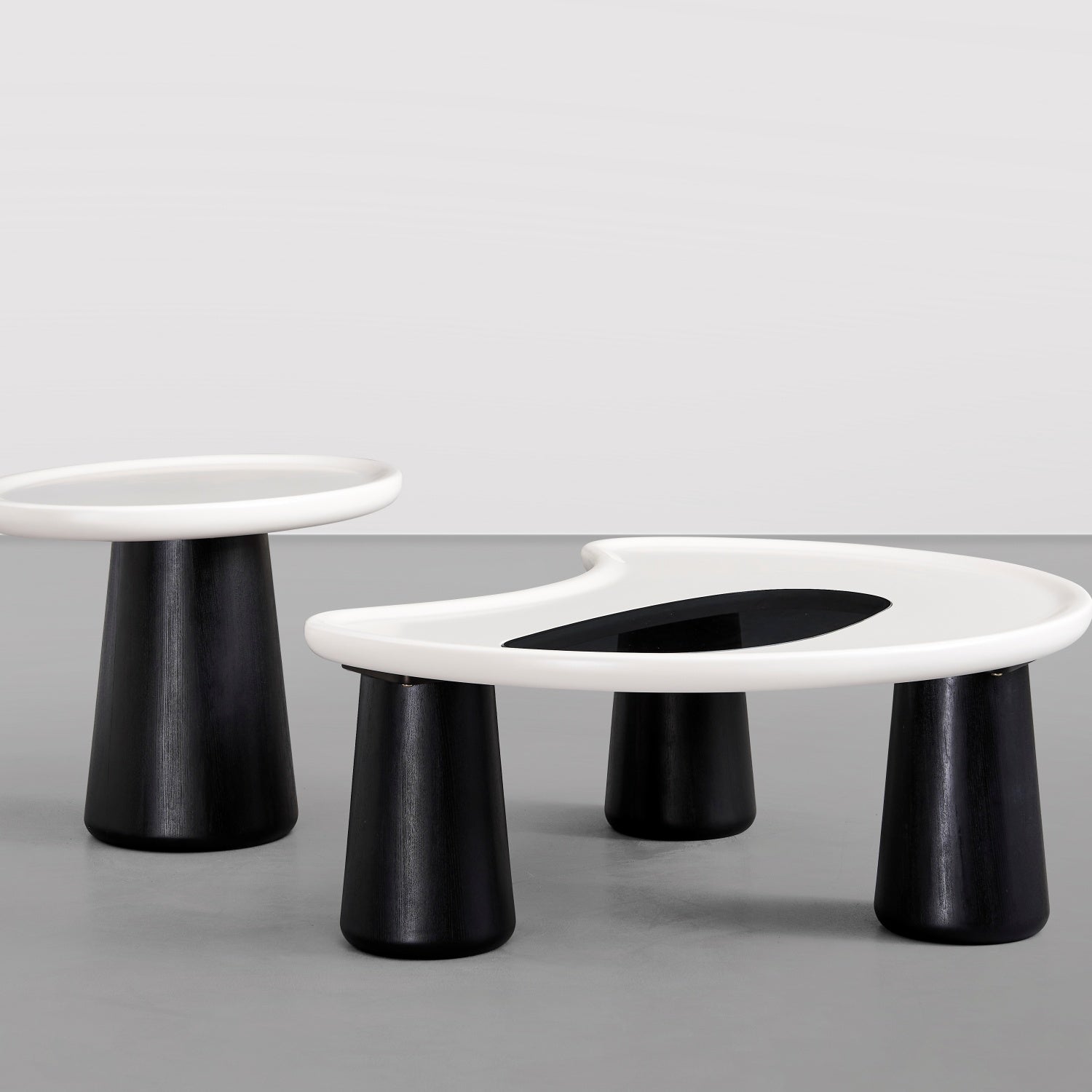 AAF FURNITURE Space-Saving Nesting Table Set for Modern Living Room