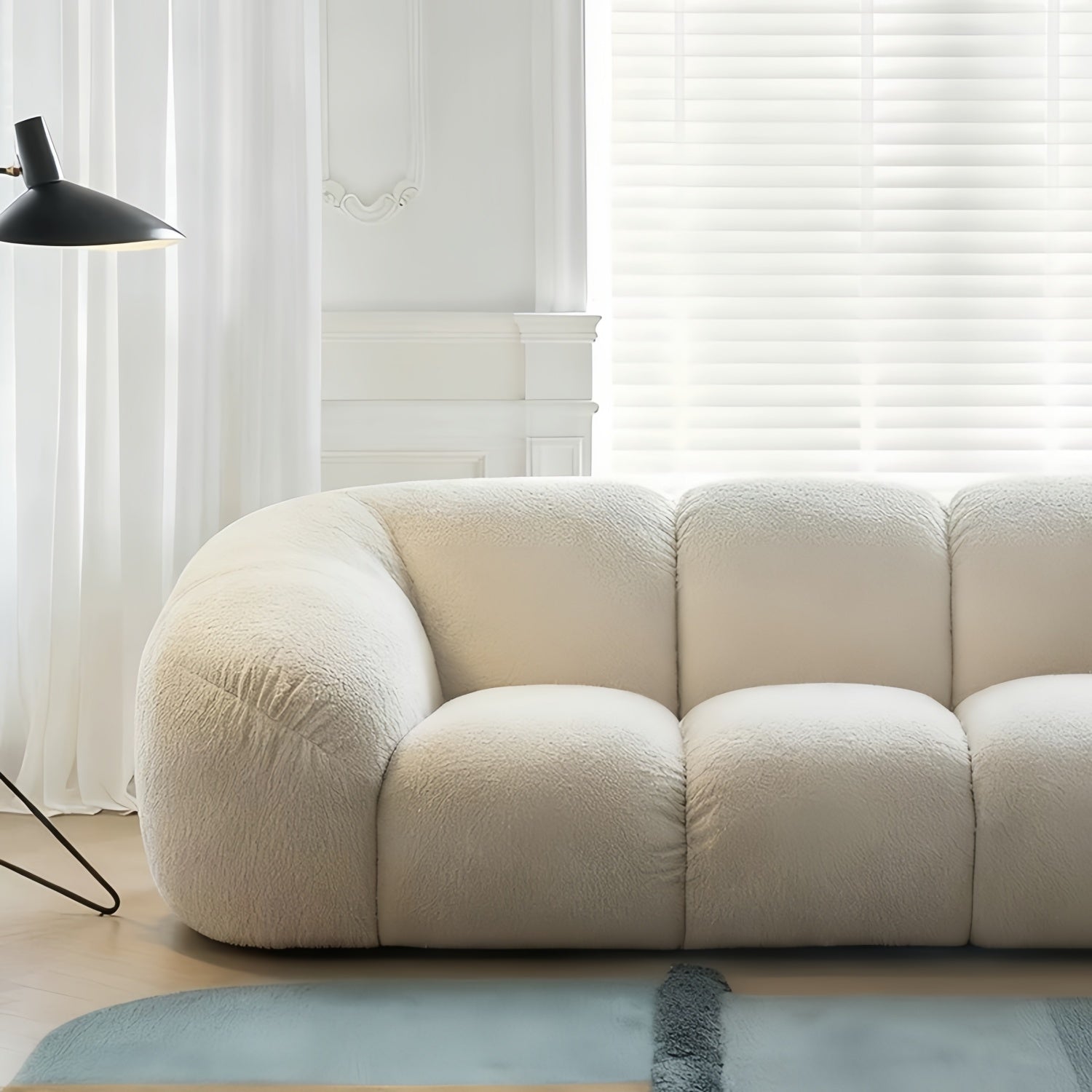 AAF Furniture Cloud Straight Sofa Set Off-White 2-4 Seats for Living Room